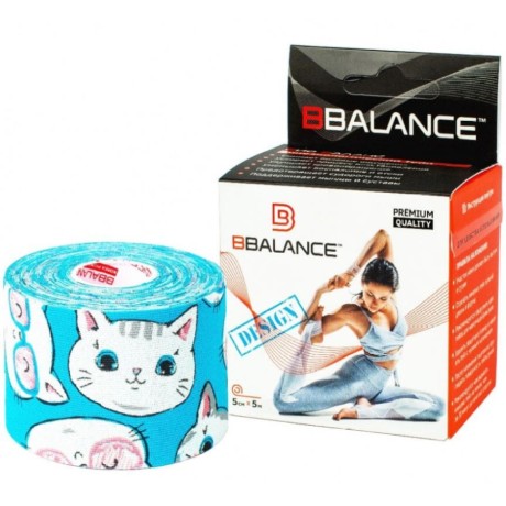 Кинезио тейп BB Design котята голубые 5см*5м