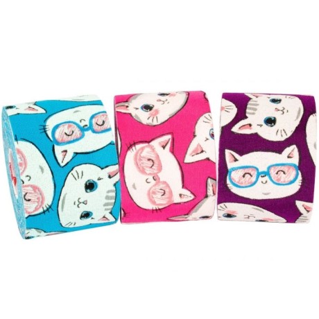 Кинезио тейп BB Design котята фиолетовые 5см*5м