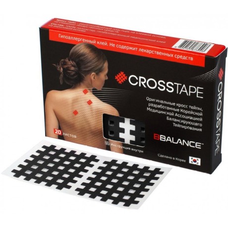 Кросс тейпы BB-Cross Tape (тип С) черный 4,9см*5,2см (40 шт)