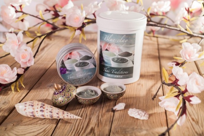 Маска для тела Голубая глина (1 л)