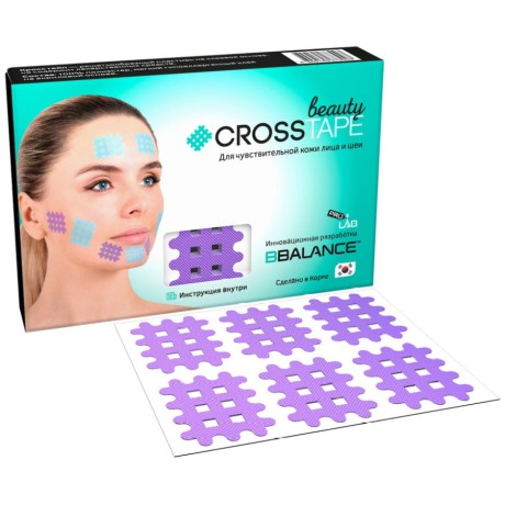 Кросс тейпы BB Cross Tape Beauty лаванда (тип В) 2,8см*3,6см (120 шт)