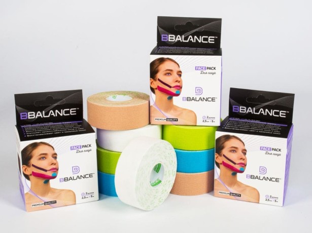 Кинезио тейп BB Face Pack бежевый 2,5см*5м (2 рул)