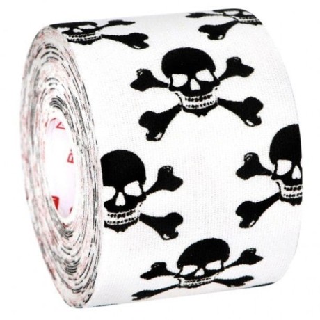 Кинезио тейп BB Design черепа бел. / черный 5см*5м