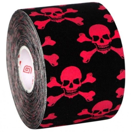 Кинезио тейп BB Design черепа черн. / розовый 5см*5м