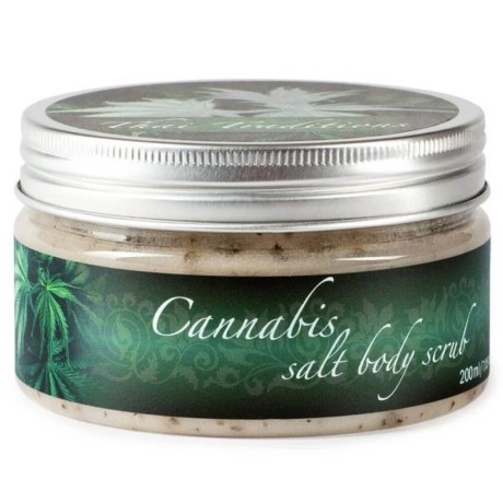 Соляной скраб для тела от отёков Каннабис 200 мл