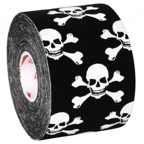 Кинезио тейп BB Design черепа черн. /белый 5см*5м