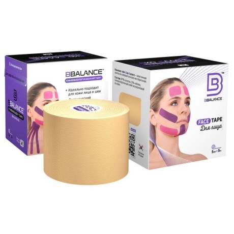 Кинезио тейп BB Face Tape бежевый 5см*5м