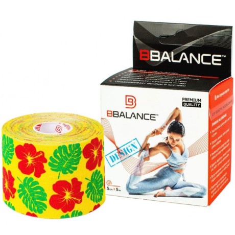 Кинезио тейп BB Design Гавайи желтый 5см*5м