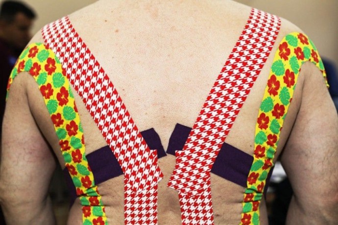 Кинезио тейп BB Design Гавайи желтый 5см*5м