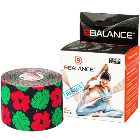 Кинезио тейп BB Design Гавайи черный 5см*5м