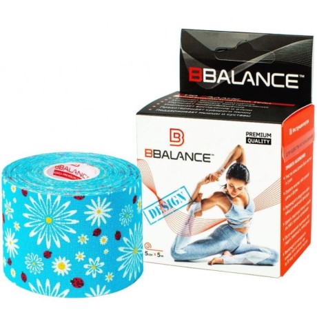 Кинезио тейп BB Design божьи коровки голубой 5см*5м