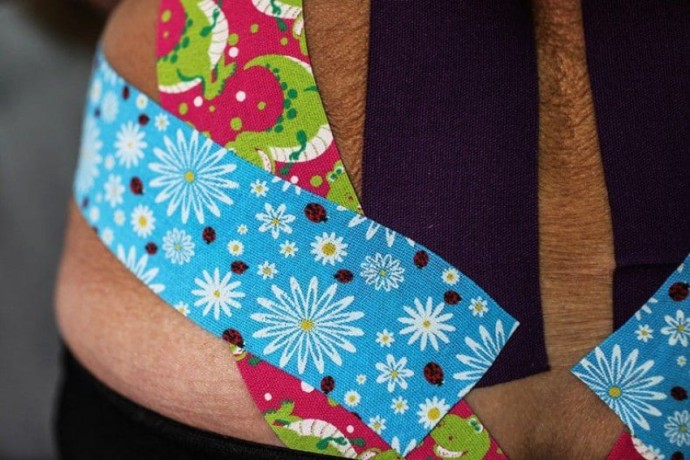 Кинезио тейп BB Design божьи коровки голубой 5см*5м