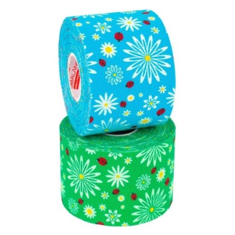 Кинезио тейп BB Design божьи коровки голубой 5см*5м