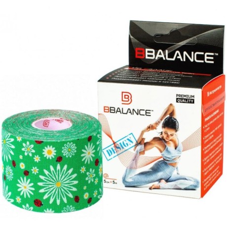 Кинезио тейп BB Design божьи коровки зеленый 5см*5м