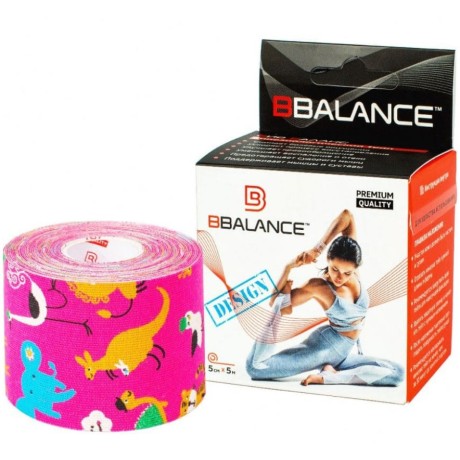 Кинезио тейп BB Design сафари розовый 5см*5м