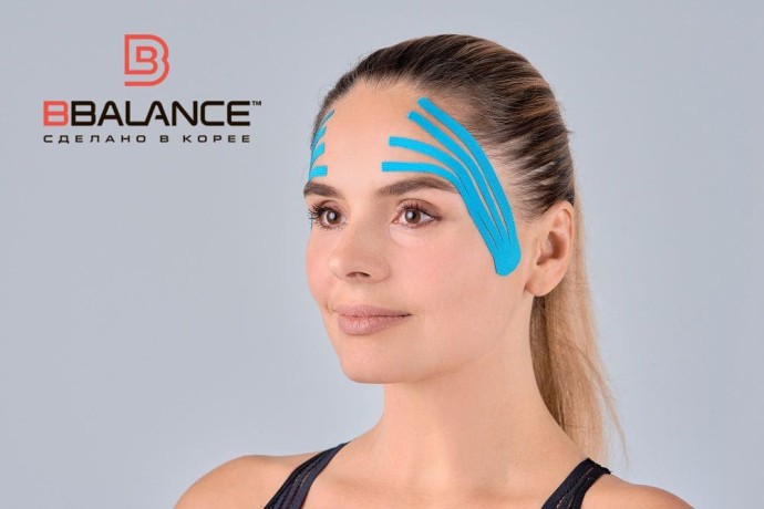 Кинезио тейп BB Face Pack шелк голубой 2,5см*5м (2 рул)