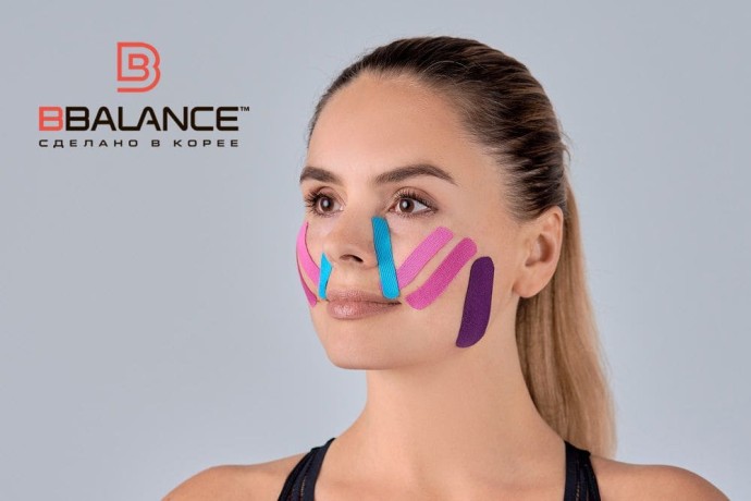 Кинезио тейп BB Face Pack шелк голубой 2,5см*5м (2 рул)