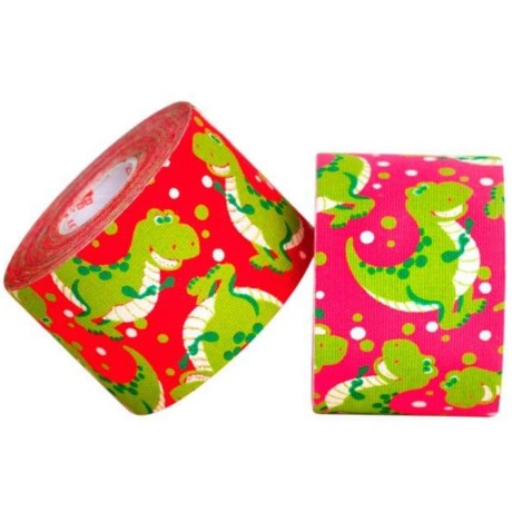 Кинезио тейп BB Design динозаврики розовый 5см*5м