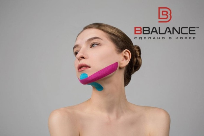 Кинезио тейп BB Face Tape шелк голубой 5см*5м