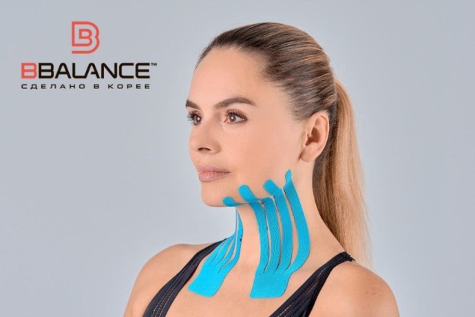 Кинезио тейп BB Face Tape шелк голубой 5см*5м