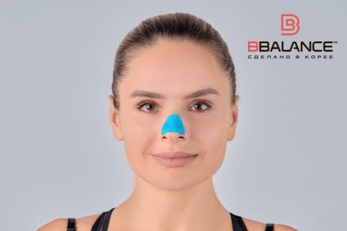 Кинезио тейп BB Face Tape шелк голубой 5см*5м