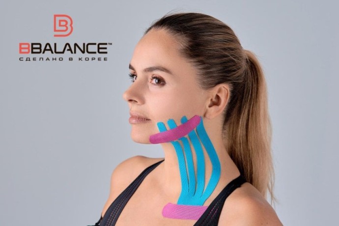 Кинезио тейп BB Face Tape шелк голубой 5см*5м