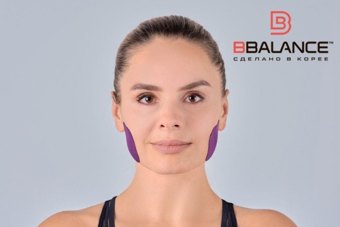 Кинезио тейп BB Face Tape шелк фиолетовый 5см*5м