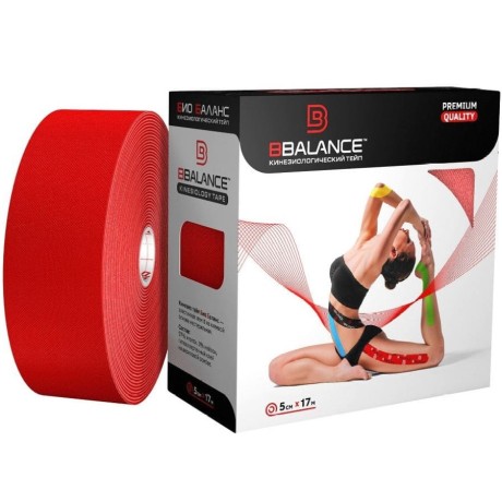 Кинезио тейп BB красный 5см*17м