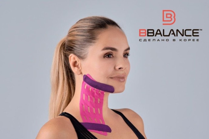 Кинезио тейп BB Lymph Face розовый 7,5см*5м