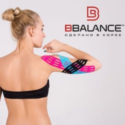 Кинезио тейп перфорированный BB Lymph Tape чёрный 5см*5м