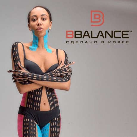 Кинезио тейп перфорированный BB Lymph Tape голубой 5см*17м