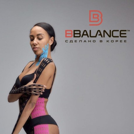 Кинезио тейп перфорированный BB Lymph Tape голубой 5см*17м