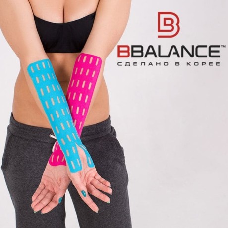 Кинезио тейп перфорированный BB Lymph Tape голубой 7,5см*5м