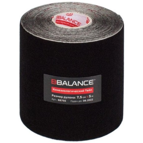 Кинезио тейп BB чёрный 7,5см*5м