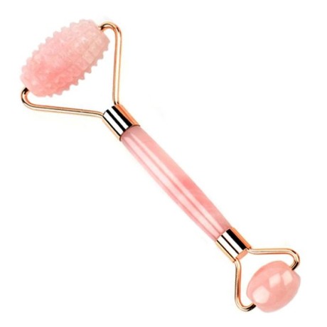 Массажер гуаша двойной Z308-1 розовый кварц (15 см)