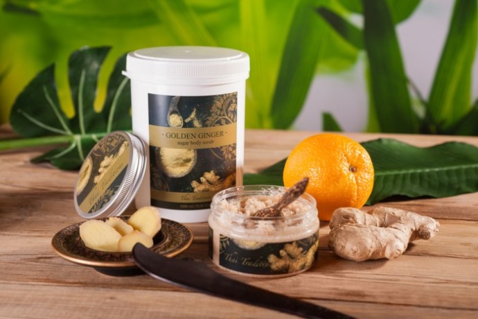 Скраб для тела сахарный Золотой Имбирь (1 л)