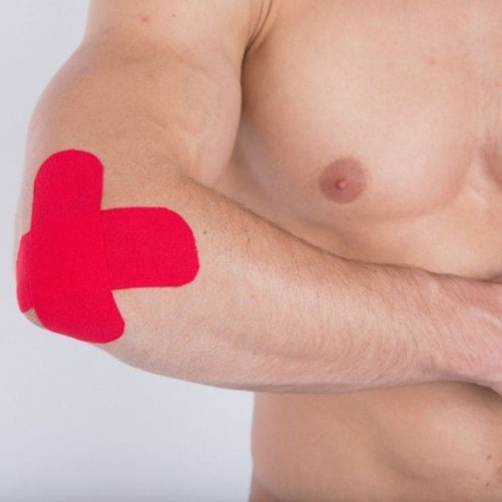 Кинезио тейп BB красный 5см*5м