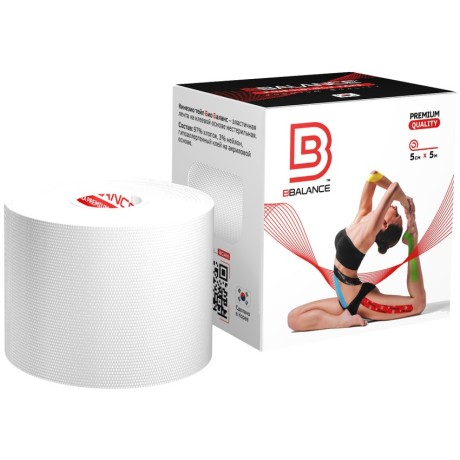 Кинезио тейп BB белый 5см*5м