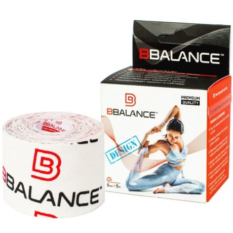 Кинезио тейп BB Design Logo белый 5см*5м